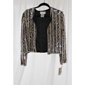 Vintage Papell Boutique Sequined Evening Jacket